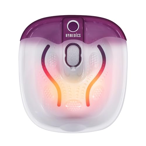 Homedics Bubble Mate Foot Spa Idromassaggiatore Plantare, Pediluvio Massaggiatore Piedi Elettrico, Con Pietra Pomice Esfoliante, Mantenimento Temperat