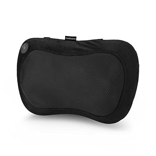 Medisana Mc 200 Cuscino Per Massaggio Shiatsu Con Funzione Calore, 4 Teste Rotanti Per Il Massaggio, Funzione Luce Rossa Per Collo, Spalle, Schiena E