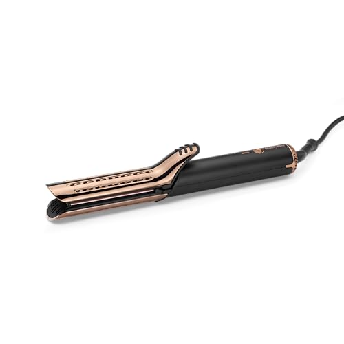 Babyliss C115E Lusting Smooth Curls, Ferro Arricciacapelli Da 38Mm Con Piastre Riscaldanti In Ceramica, 4 Temperature E Rilascio Di Aria Fredda, Nero