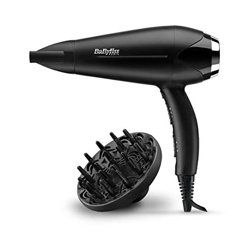 Babyliss D572De Asciugacapelli Turbo Smooth 2200W, Funzione Ionica Anti-Crespo E Tecnologia Ceramica, Nero
