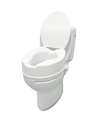 Pepe - Rialzo Wc Per Anziani Con Coperchio (14-15 Cm Di Altezza), Rialzo Bagno Disabili, Alzawater Per Anziani, Rialzo Per Wc Universale, Sollevatore