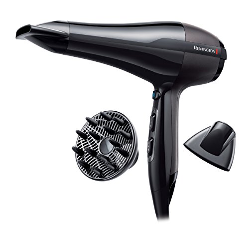 Remington Asciugacapelli Professionale 2300W - Generatore Di Ioni Per Lucentezza -Motore Di Lunga Durata , 3 Livelli Di Riscaldamento, Due Ugelli Per
