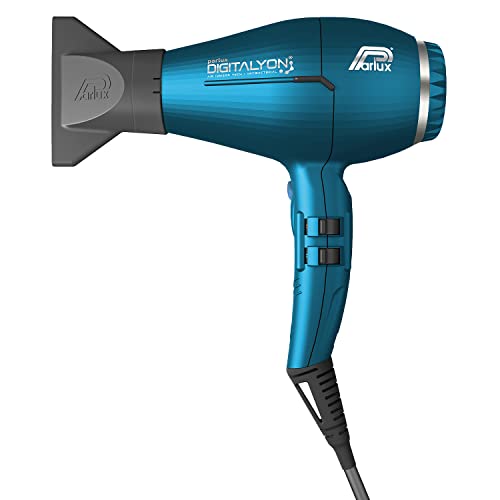 Parlux Digitalyon Blu. Asciugacapelli Professionale Digitale Con Ioni Negativi. Molto Leggero E Potente. Made In Italy. Colore Blu