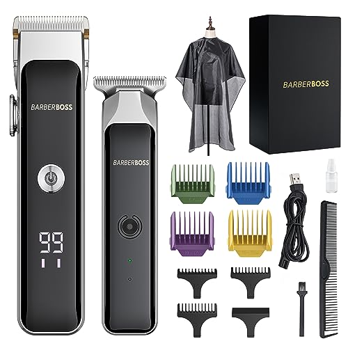 Barberboss Regolabarba Portatile Da Uomo, Modello Duo, Regolabarba Professionale Da Uomo, Lama In Ceramica Autoaffilante, Quadrante Di Precisione, Ric