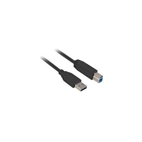Sharkoon 5M, Usb3.0-A/Usb3.0-B Cavo Usb Usb A Usb B Nero