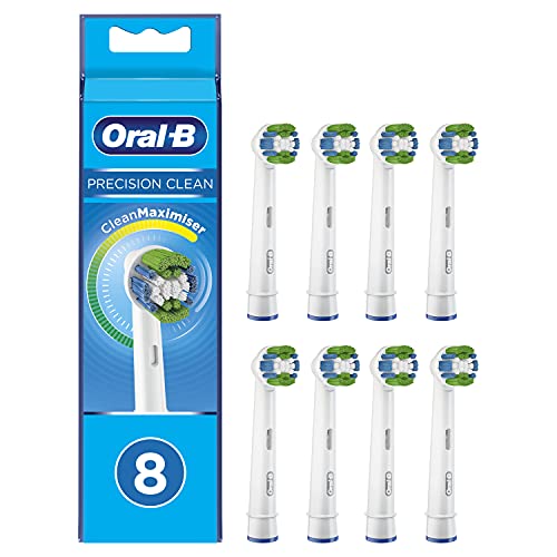 Oral-B Braun Precision Clean - Testine Di Ricambio Con Setole Cleanmaximiser Per Una Pulizia Ottimale, 8 Pezzi, One Size