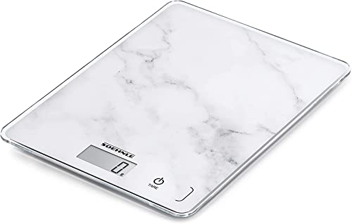 Soehnle Page Compact 300 Marble Bilancia Pesa Alimenti Digitale, Bilancia Da Cucina Da 1 G A 5 Kg, Bilancia Cucina Digitale Ed Elegante, Color Marmo