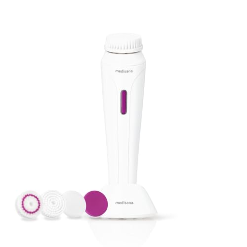 Medisana Fb 885 Spazzola Per La Pulizia Del Viso Elettrica, Pulizia A Fondo Portuale, Spazzola Per Il Viso A Batteria Con Accessorio Per Il Peeling, S