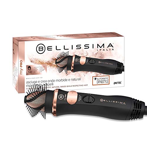 Bellissima Imetec My Pro Miracle Wave Gh19 1100 Spazzola Ad Aria Modellante, Crea Onde Morbide E Naturali Con Un Calore Che Rispetta Il Capello, Rotaz