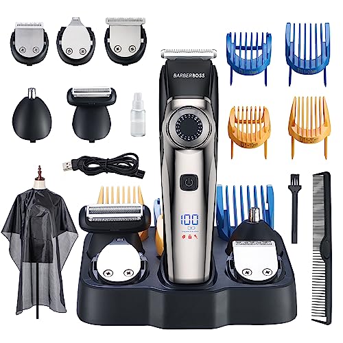 Barberboss Tagliabarba Professionale, Tagliacapelli Da Uomo, Tagliaorecchie E Naso, 39 Lunghezze Di Taglio, Accessori Per Pettine, Quadrante Di Precis
