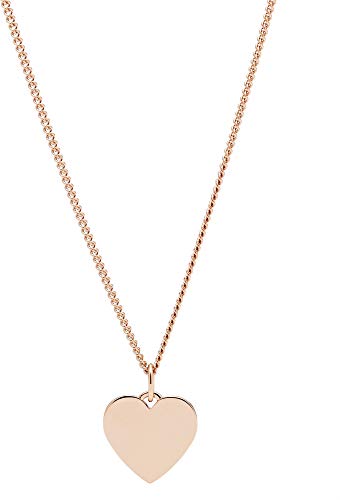 Fossil Collana Da Donna Vintage Iconic, Lunghezza Totale: 18''+2'' Catena Di Estensione Collana In Acciaio Inossidabile Oro Rosa, Jf03021791