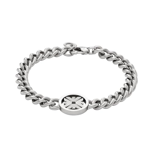 Emporio Armani Bracciale A Maglie In Acciaio Da Uomo, Egs3041040