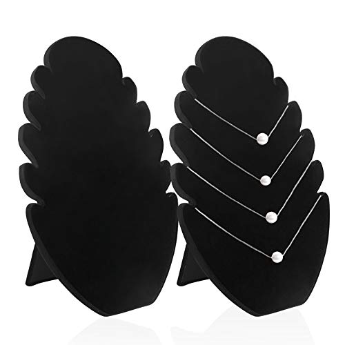 Aipaide 2 Pezzi Di Collana Per Espositore Per Appendere Collane, Portagioie, Porta Organizer Per Gioielli, Velluto, Colore Nero