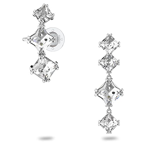 Swarovski Orecchino A Clip Millenia, Bianco, Placcato Rodio