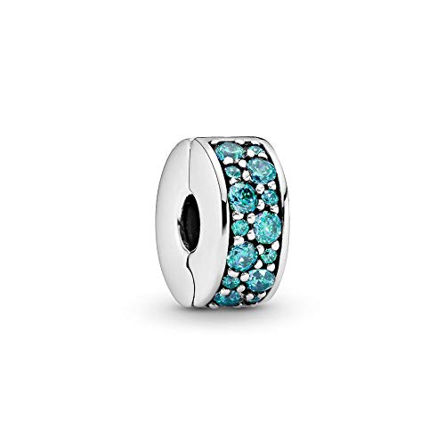 Pandora 791817Mcz Perlina A Clip Da Donna In Argento Con Perle Di Zirconio Verde