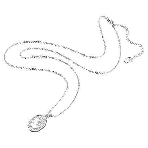 Swarovski Pendente Signum, Cigno, Bianco, Placcato Rodio