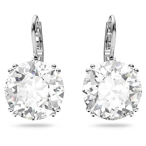 Swarovski Orecchini Millenia, Cristallo Taglio Arrotondato, Bianchi, Placcato Rodio