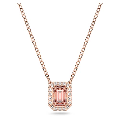 Swarovski Collana Millenia, Swarovski Zirconi Con Taglio Ottagonale, Rosa, Placcato Color Oro Rosa