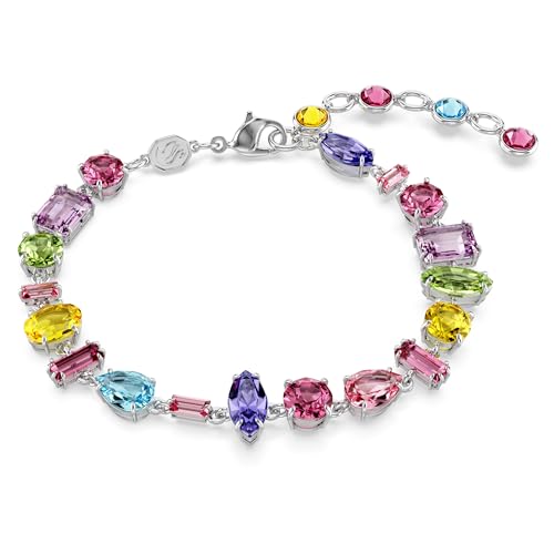 Swarovski Gema Braccialetto, Con Cristalliswarovski A Taglio Misto, Placcatura In Tonalità Rodio, Multicolore
