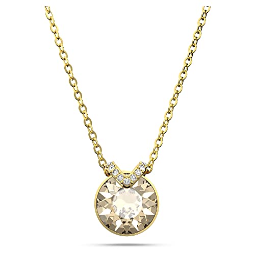 Swarovski Bella V Collana Pendente, Con Pavé Di Cristalli E Cristalloswarovski A Taglio Tondo, Placcato In Tonalità Oro, Tono Dorato