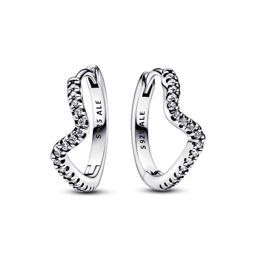 Orecchini A Cerchio Pandora 292545C01 Sparkling Wave