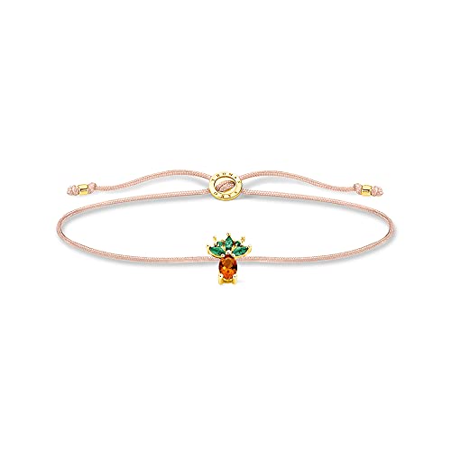 Thomas Sabo - Braccialetto Argento Sterling Zirconia_Cubica Donna, Oro, 13Cm-20Cm - Ls129-472-7-L20V