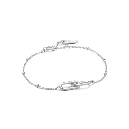 Ania Haie Bracciale Da Donna Beaded Chain Link In Argento 925 32013494, Misura Unica, Metallo Non Pregiato, Senza Gemstone