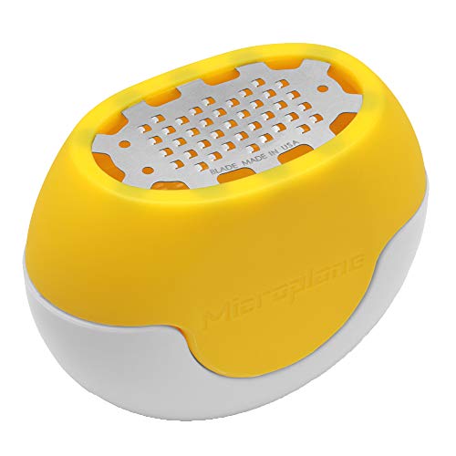 Microplane Grattugia Zester Flexi Zesti Fine Giallo Acciaio Inossidabile E Silicone Per Limoni, Arance E Altri Agrumi