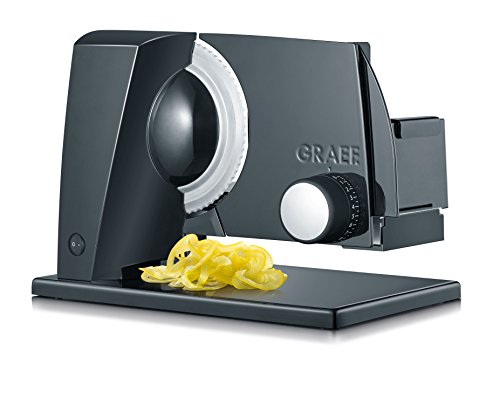 Graef Sks110 Affettatrice Per Pane, Alluminio, Nero, Interruttore Di Sicurezza, Lama Estraibile