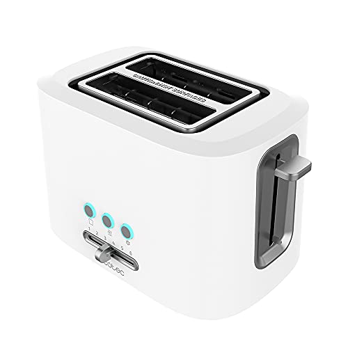Cecotec Tostapane Toast&Taste 9000, 980W, Double In Plastica Con 2 Fessure Corte Extra-Larghe.