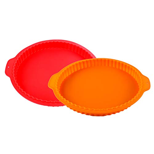2 Pezzi Tortiera Alla Frutta Stampo Per Torta Flan Stampo Tondo In Silicone Per Torte Tortiera Antiaderente E Resistente Al Calore Utilizzato Per Matr