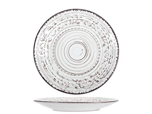 H&H Courtyard Set 6 Piatti Frutta Bianchi Cm 21