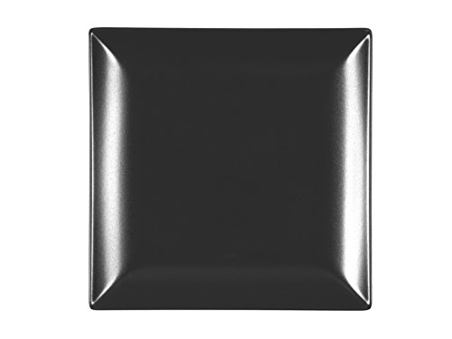 H&H Set 6 Piatti Piani Boston Osaka Nero Cm 24X24