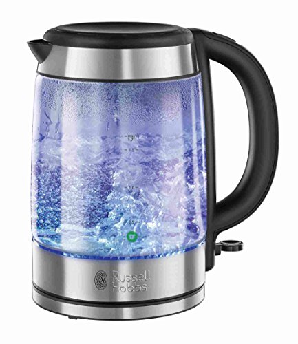 Russell Hobbs Bollitore Acqua Elettrico, 1.7 L, 2200 W, 7 Tazze (Opzione 1 Tazza), Filtro Anticalcare Rimovibile E Lavabile, Illuminazione Led, Basic