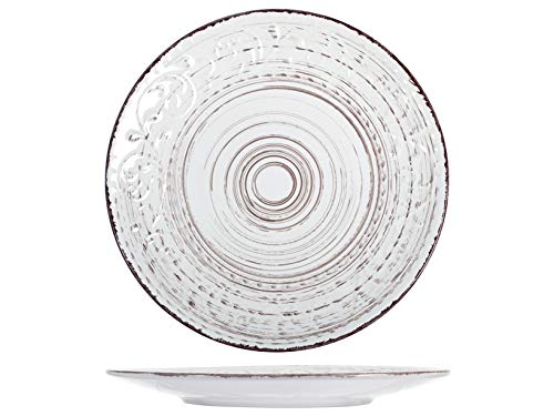 H&H Courtyard Set 6 Piatti Piani Bianchi Cm 27,5