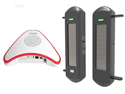 Sistema Di Allarme Wireless Solare – 800 Metri Di Distanza Di Trasmissione – 100 Metri Di Larghezza Sensore– 1 Ricevitore E 1 Rilevatore