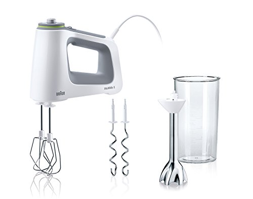 Braun Hm 5107 Wh, 750 W, Acciaio Inossidabile, 9 Velocità, Bianco