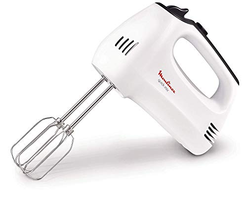 Moulinex Hm3101 Sbattitore Elettrico Quick Mix, Sbattitore, Montatura A Neve Degli Albumi, Impasto Per Dolci, Pizza, Pane E Preparazione Creme, 300 W