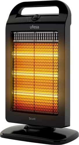 Ufesa Scuti Stufa Alogena, 3 Livelli Di Potenza, 1200 W, Oscillante. Interruttore Di Sicurezza