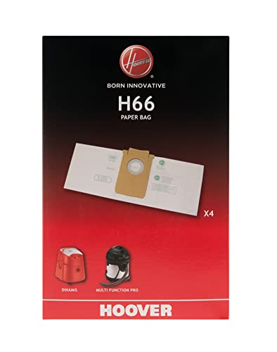 Hoover 35600852 H66 Sacchetti Per Dinamis E Multi Function Pro (X4), 0 Decibel, Paper