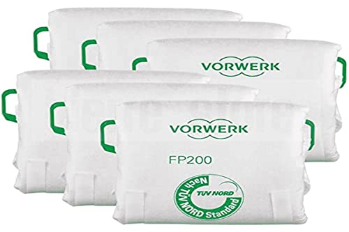 Confezione 6 Sacchetti Originali Filtrello Premium Fp200 Per Folletto Vk200/Vk220 S