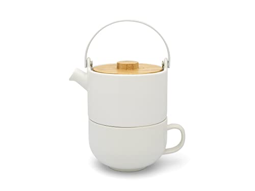 Bredemeijer Umea Tea For One, Grès, Bianco