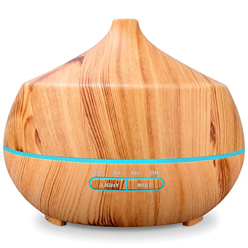 Diffusore Di Oli Essenziali Umidificatore Ultrasuoni: 400Ml Aroma Ambiente Elettrico Vaporizzatore Per Aromaterapia Con 7 Colori Led Per Ufficio Casa