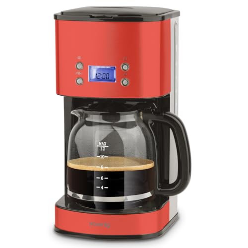 H.Koenig Mg30 Macchina Del Caffe Americano, Plastica, Acciaio Inossidabile, Rosso
