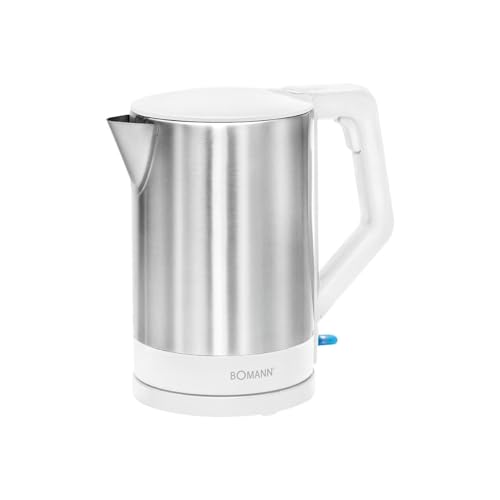 Bomann Wks 3002 Cb Bollitore, 2200 W, 1.5 Litri, Bianco/Acciaio Inox