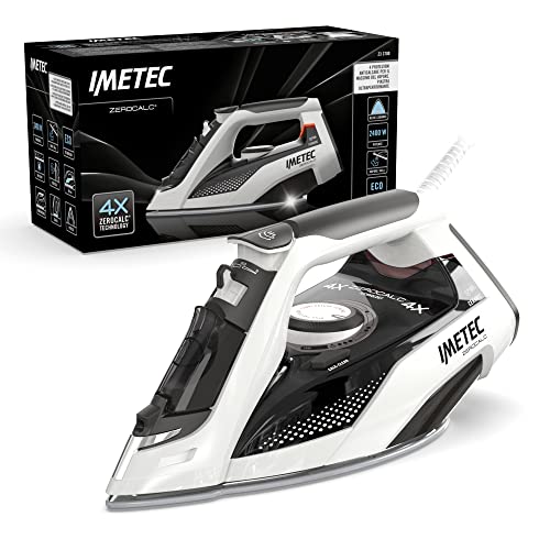 Imetec Zerocalc Z3 3700 - Ferro Da Stiro A Vapore - Tecnologia Anticalcare - Piastra Ceramica Ad Alta Scorrevolezza - 2400W - Colpo Vapore 160 G - Dis