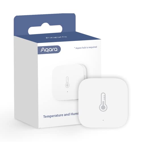 Aqara Sensore Di Temperatura E Umidità, Richiede Un Hub Aqara, Zigbee, Per Il Monitoraggio Remoto E La Domotica, Igrometro Termometro Wireless, Compat