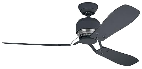 Hunter Fan Ventilatore Da Soffitto Industrie Ii 132 Cm Per Interni, Con Controllo A Parete, 3 Pale Intercambiabili Color Grafite E Castagno, Ideale Pe