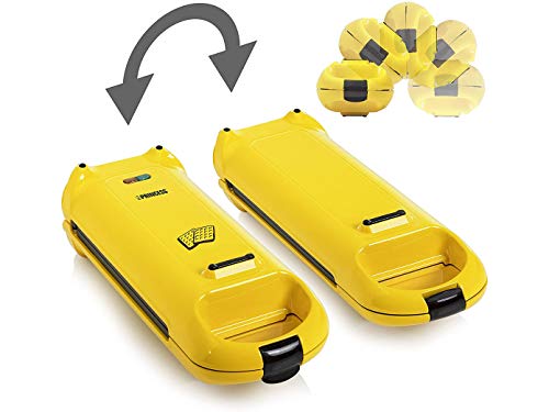 Princess Flip 132406 Waffle Maker, Cuoce 2 Waffle Alla Volta, Funzione Di Rotazione, Giallo