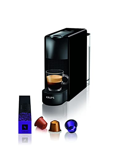 Nespresso Krups Macchina Da Caffè Cialde, Macchina Da Caffè Espresso Compatta, 2 Dimensioni Di Tazze, Spegnimento Automatico, Essenza Mini Nero Yy2910